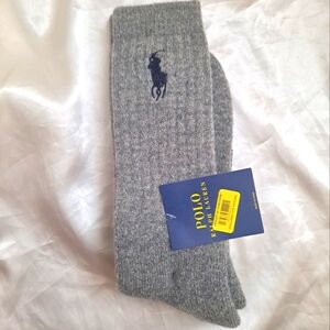 Polo Mens Slipper Socks | Gray | 10-13